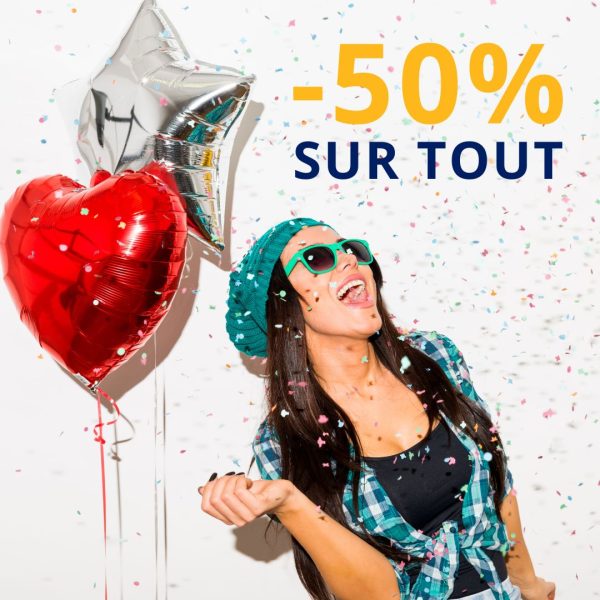 50% sur tout