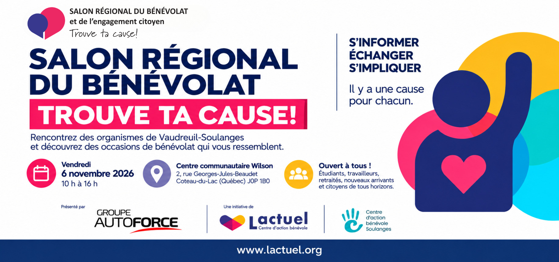 Bannière Salon régional du bénévolat